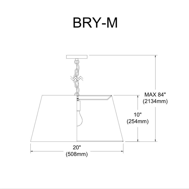1 Light Brynn Medium pendant