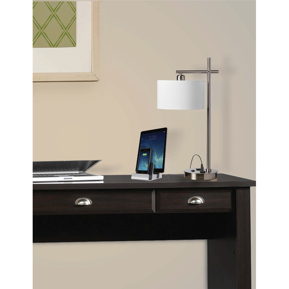 1LT Incandescent Table Lamp with USB Port