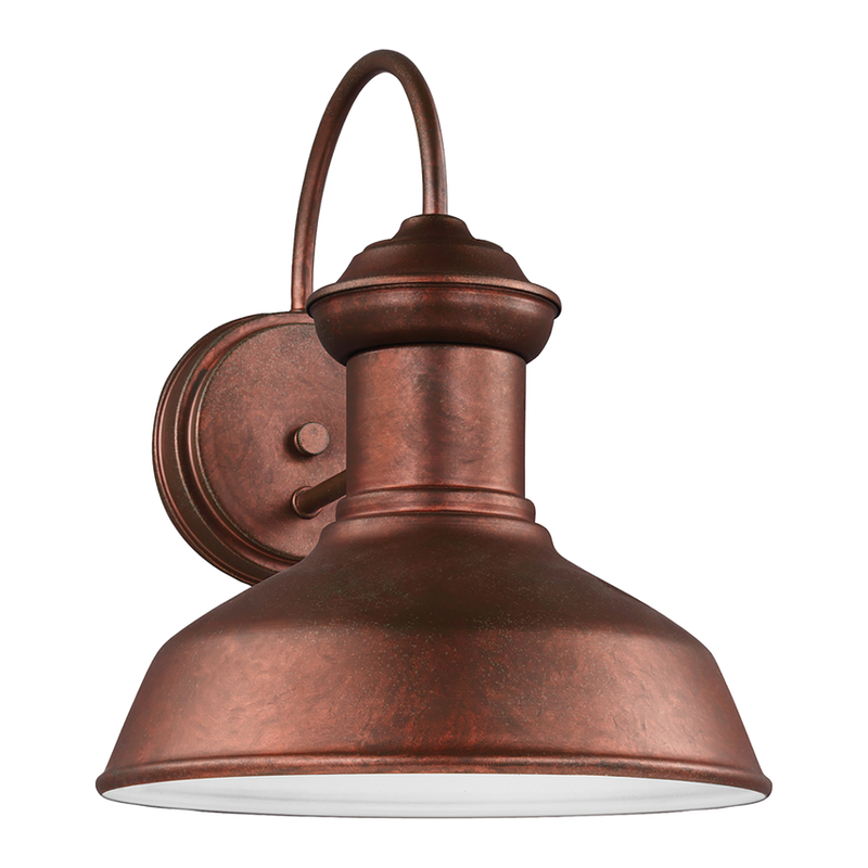 Fredricksburg Small One Light Outdoor Wall Lantern - Weathered Copper