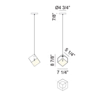 Cube 8 7/8"H Ceiling Light Pendant