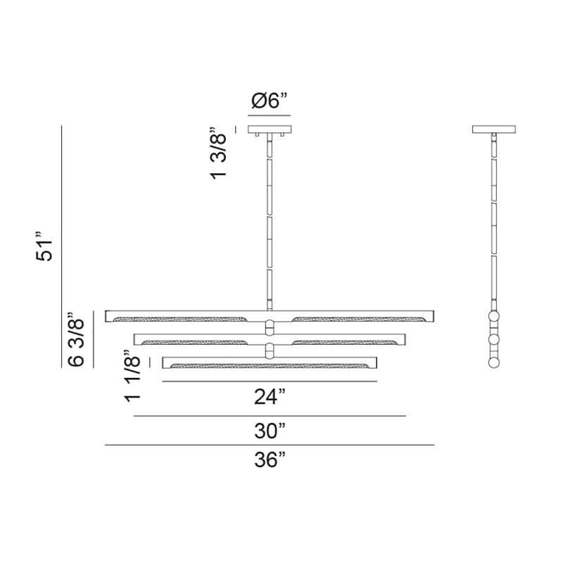 Novelle 36"W Ceiling Light Pendants