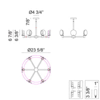 Cloudburst Ø23" Diameter Ceiling Light Chandelier