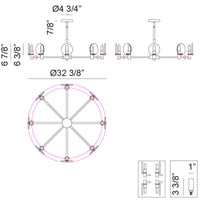 Cloudburst Ø32" Diameter Ceiling Light Chandelier