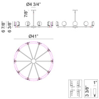 Cloudburst Ø41" Diameter Ceiling Light Chandelier