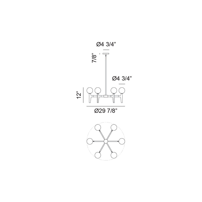 Scriben Ø29 7/8" Ceiling Light Chandelier