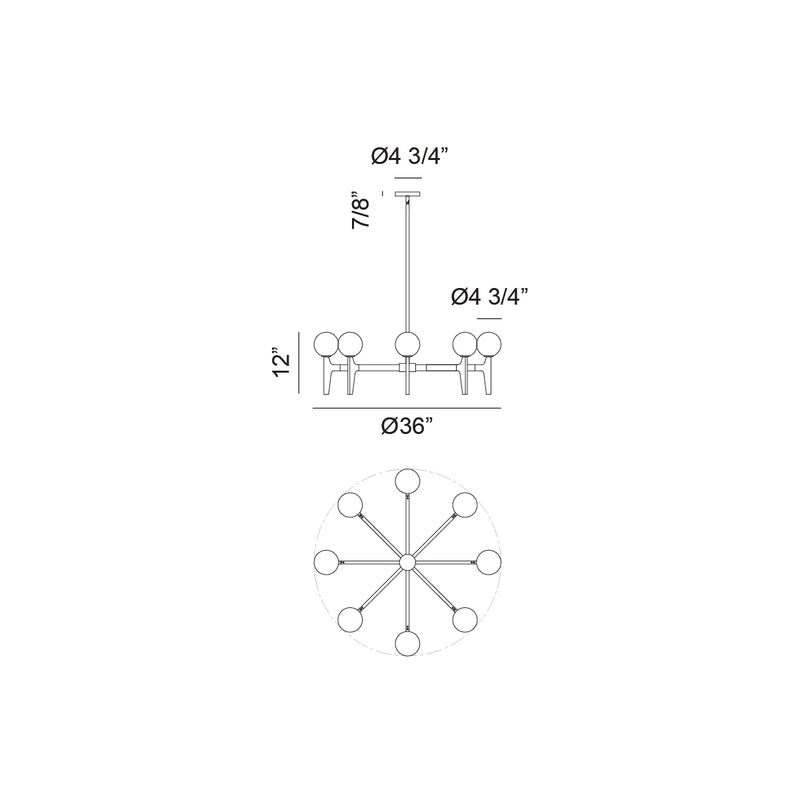 Scriben Ø36" Ceiling Light Chandelier