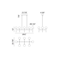 Scriben 42"L Ceiling Light Chandelier