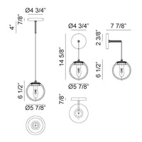 Nikini 6 1/2"H Ceiling Light Pendants