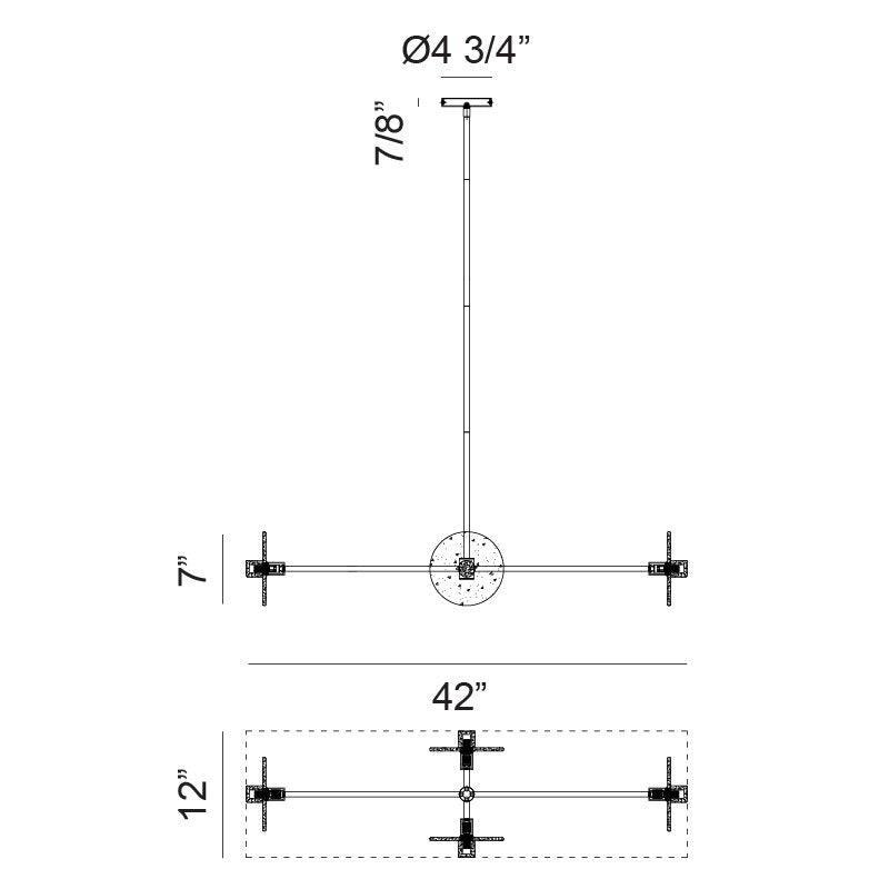 Monument 7"H Ceiling Light Chandelier