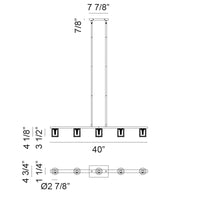 Indy 5 x 10W LED Ceiling Light Chandelier