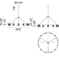 Indy 12 x 10W LED Ceiling Light Chandelier