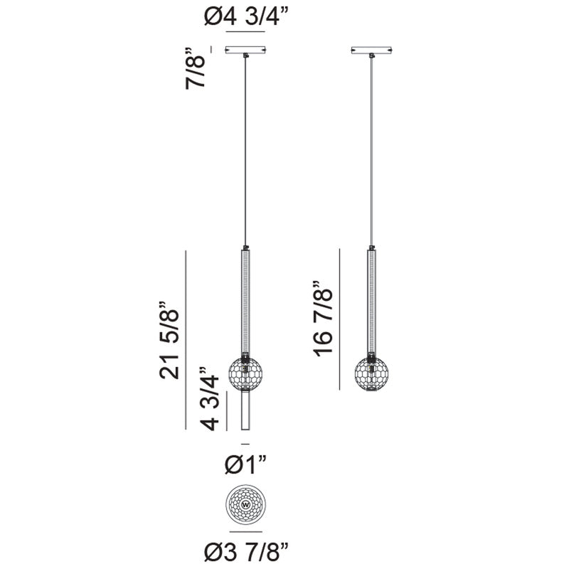 Windchimer 21 5/8"H Ceiling Light Pendant