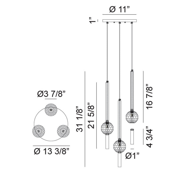 Windchimer 31 1/8"H Ceiling Light Pendant