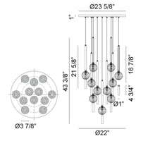 Windchimer 43 3/8"H Ceiling Light Chandelier