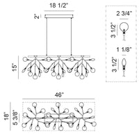 Hydrangea Bloom 15"H Ceiling Light Chandelier