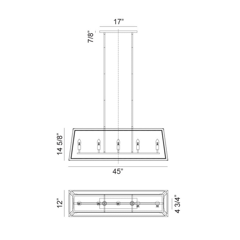 Rosalie 45"L Ceiling Light Pendant