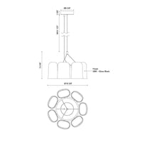 Bell 20-in Universal Voltage Chandelier