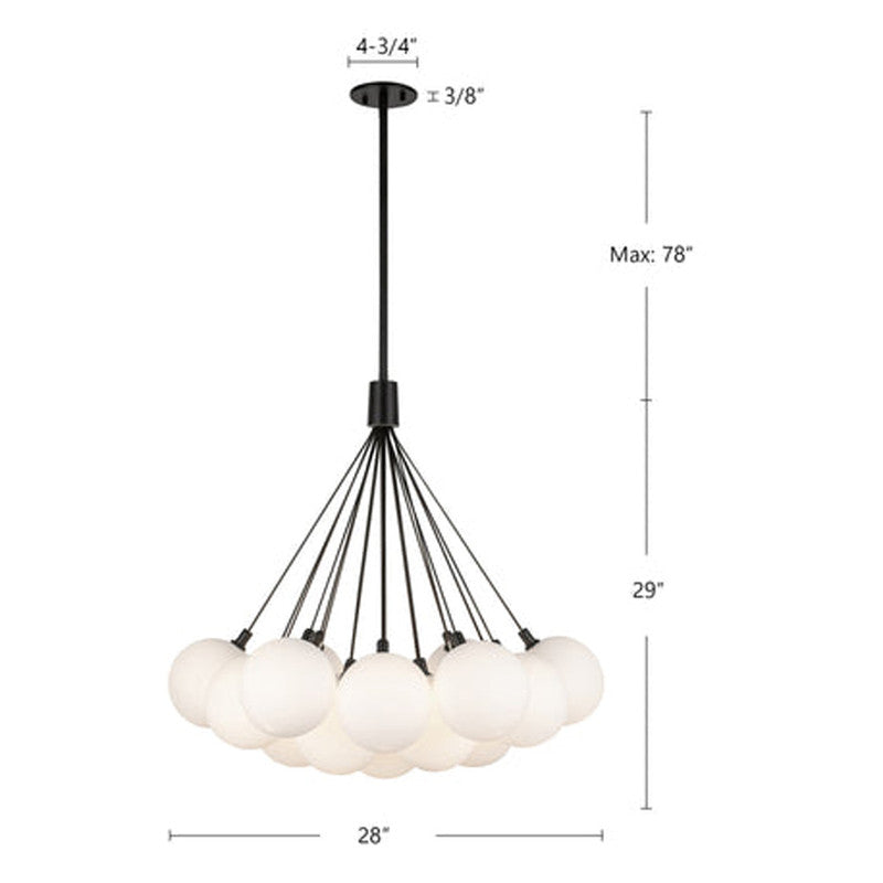 Bolla Large LED Pendant Bouquet Chandelier