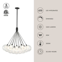 Bolla Large LED Pendant Bouquet Chandelier