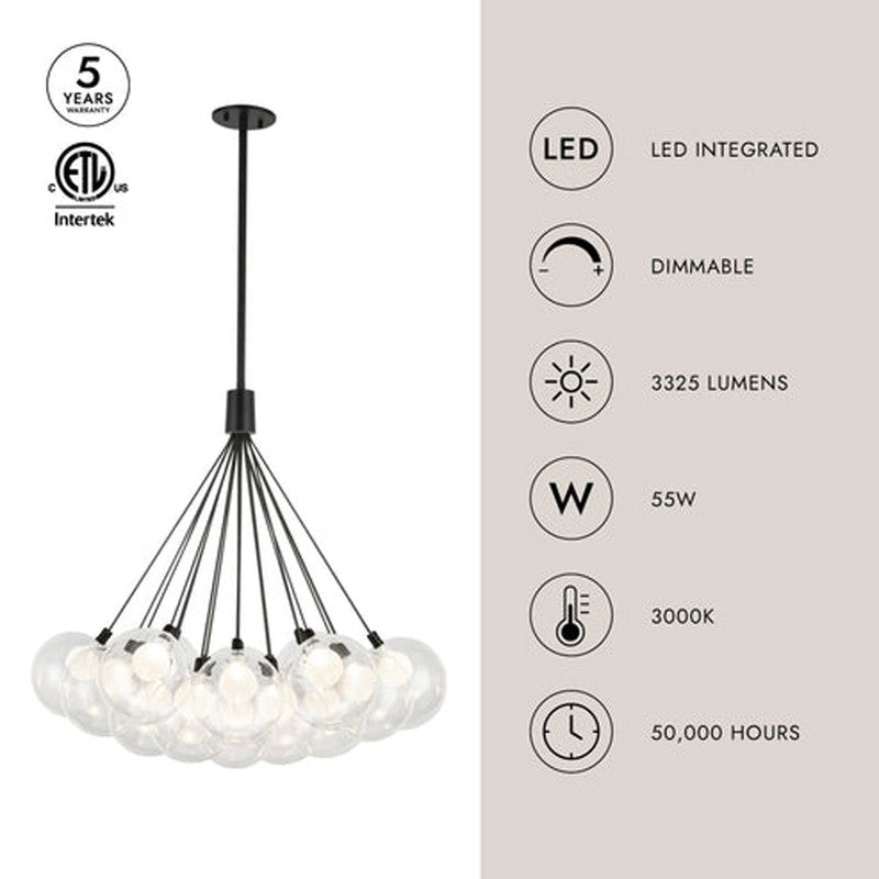 Bolla Large LED Pendant Bouquet Chandelier