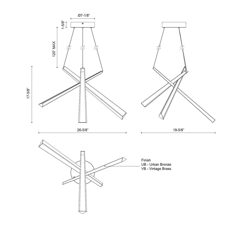 Lex 27-in Chandelier