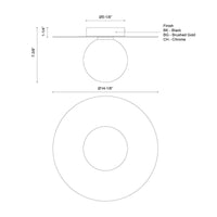 Elixir 14-in 13W Universal Voltage Flush Mount