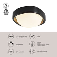 Pebble 8-in Flush Mount