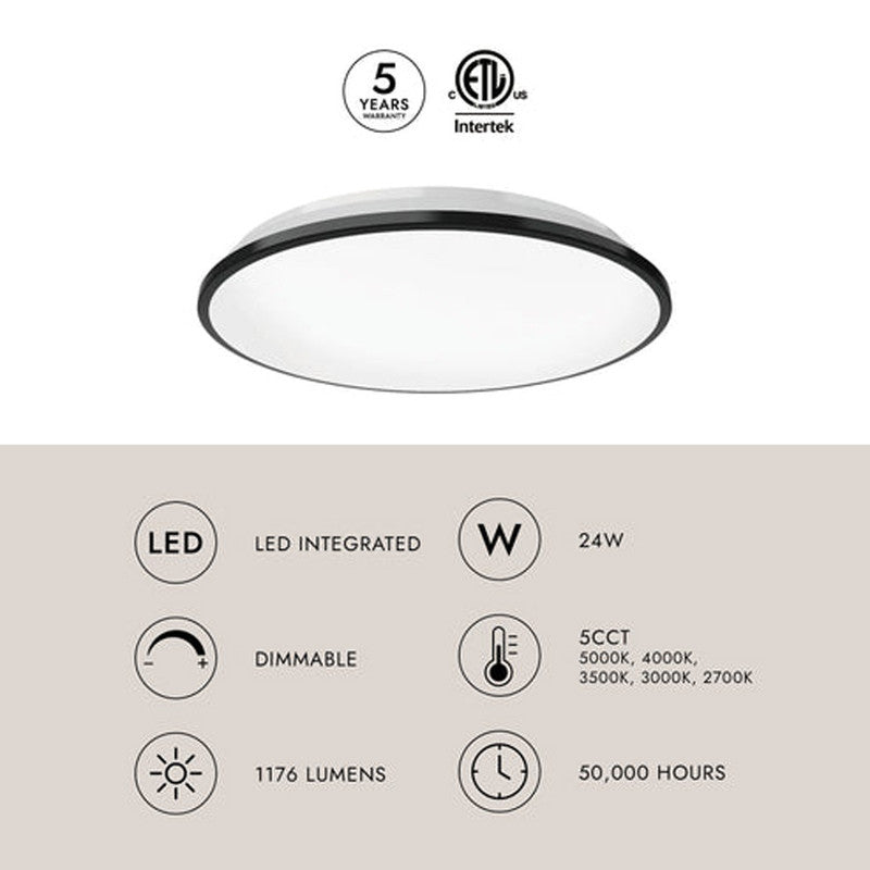 Brook 13-in Flush Mount