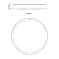 Brook 15-in Flush Mount