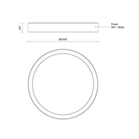 Mio with 5 Selectable Color Temperatures Flush Mount - White