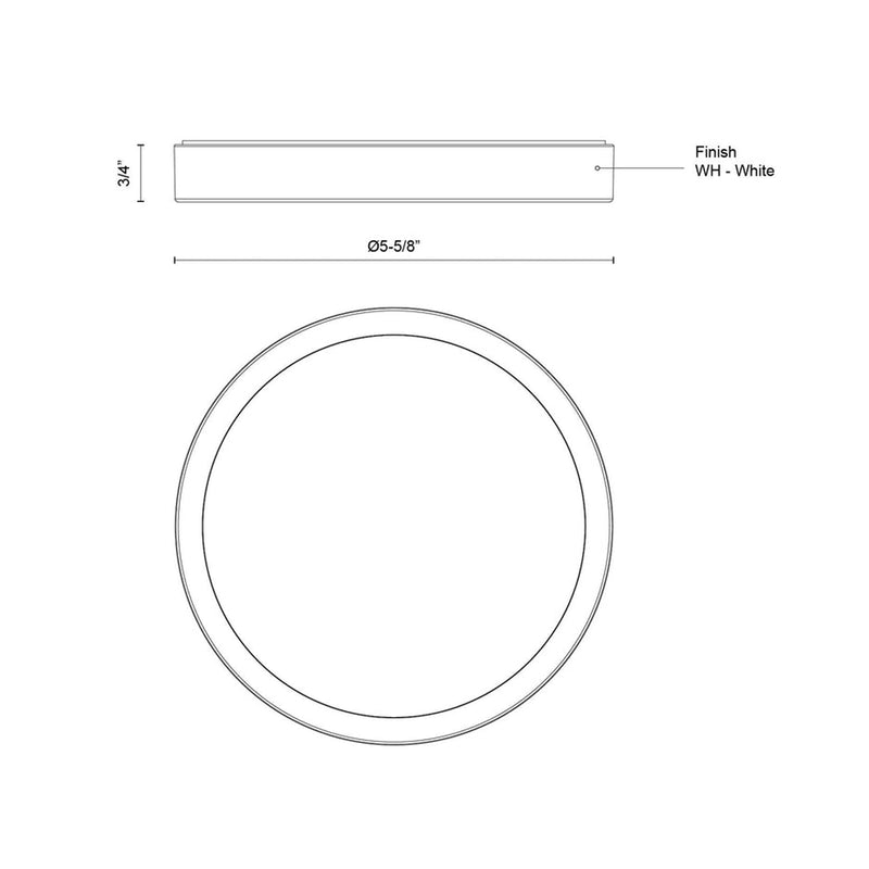 Mio with 5 Selectable Color Temperatures Flush Mount - White