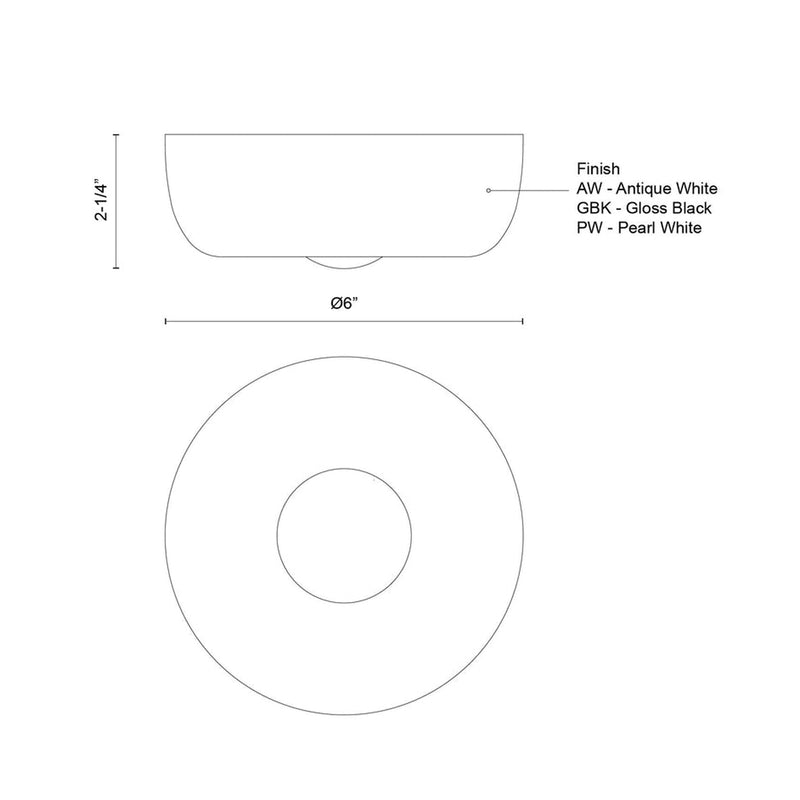 Hayden 6-in Flush Mount