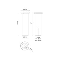 Lorna 12-in (3-in Dia.) Ceiling Mount