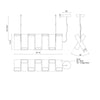 Domino 35-in Universal Voltage Linear Pendant