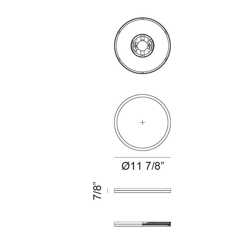 Stratos 1 x 24W LED Ceiling Light Flush Mount