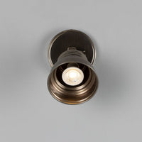 Sucre Antique Brass Industrial Spot Wall Light