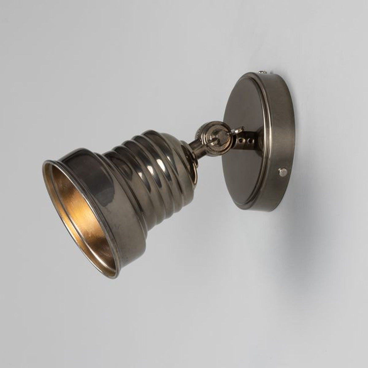 Sucre Antique Brass Industrial Spot Wall Light