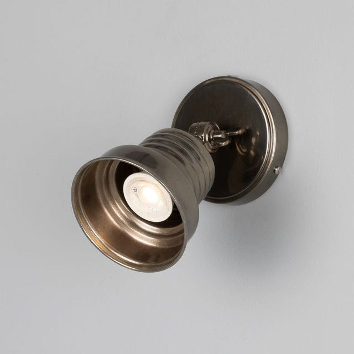 Sucre Antique Brass Industrial Spot Wall Light