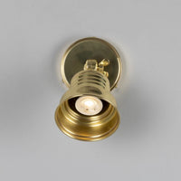 Sucre Antique Brass Industrial Spot Wall Light