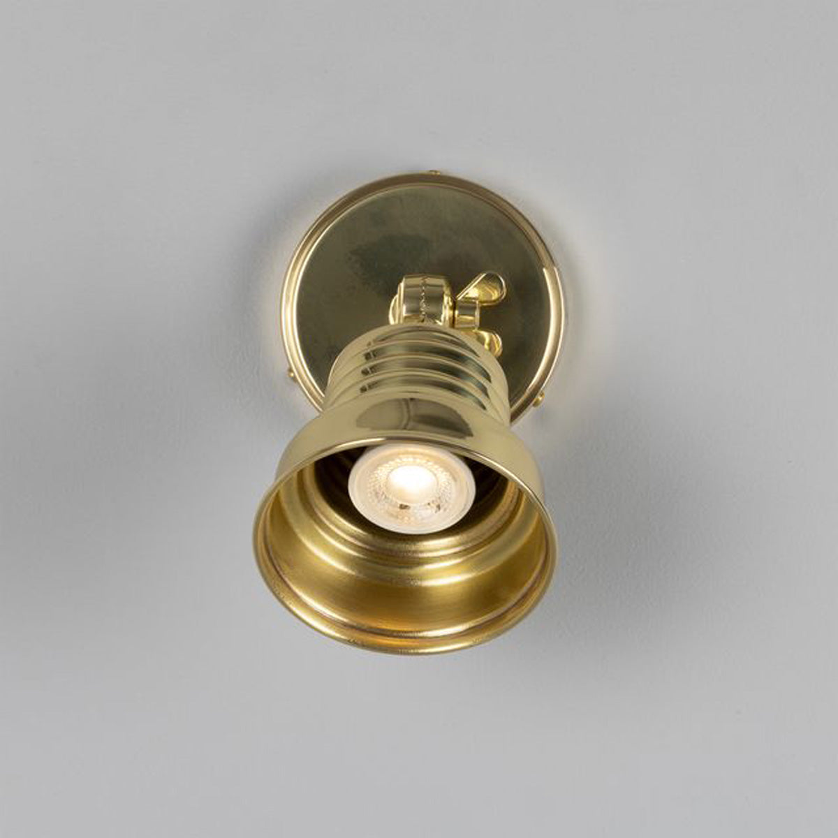 Sucre Antique Brass Industrial Spot Wall Light
