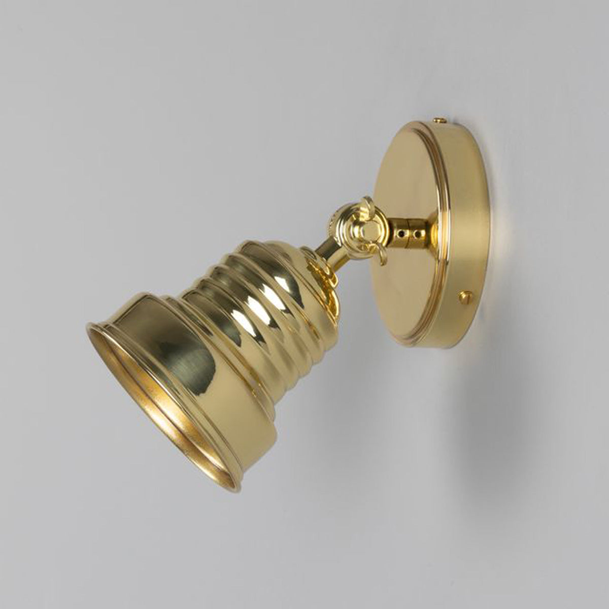 Sucre Antique Brass Industrial Spot Wall Light