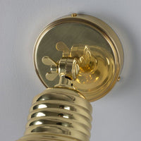 Sucre Antique Brass Industrial Spot Wall Light