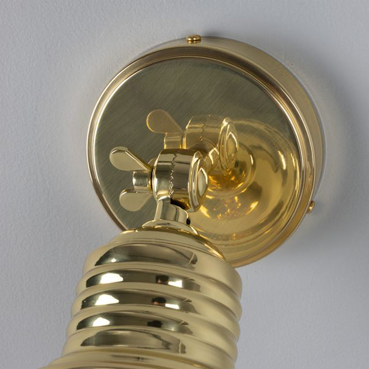 Sucre Antique Brass Industrial Spot Wall Light