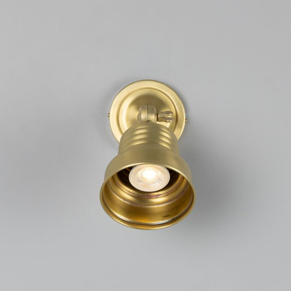 Sucre Antique Brass Industrial Spot Wall Light
