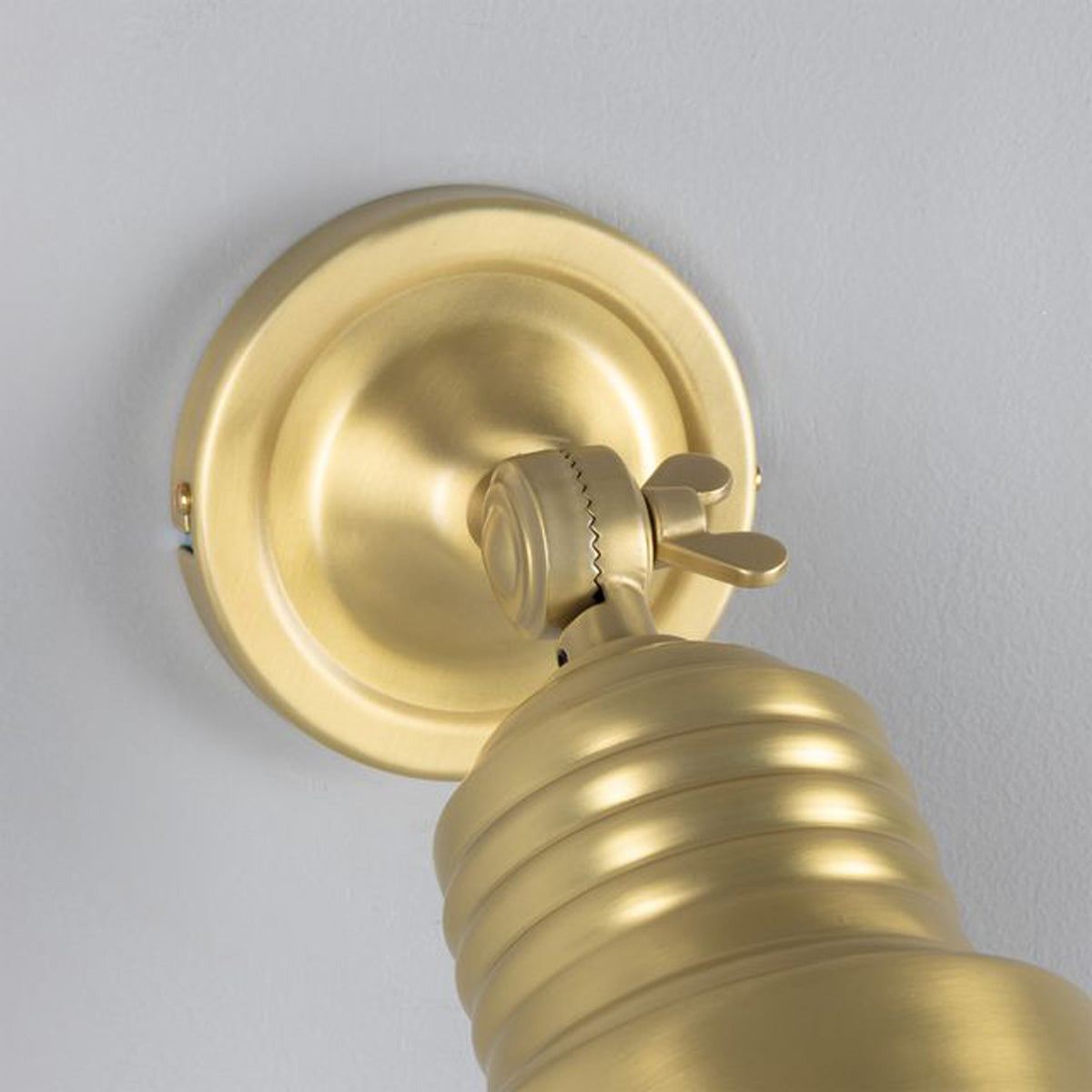 Sucre Antique Brass Industrial Spot Wall Light