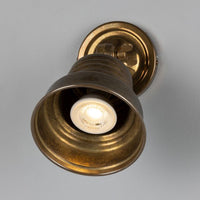 Sucre Antique Brass Industrial Spot Wall Light