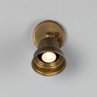 Sucre Antique Brass Industrial Spot Wall Light