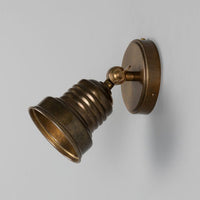 Sucre Antique Brass Industrial Spot Wall Light