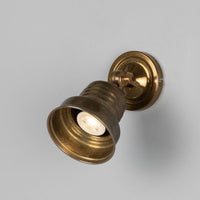 Sucre Antique Brass Industrial Spot Wall Light