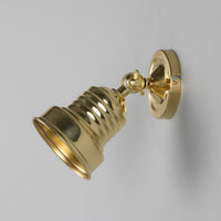 Sucre Antique Brass Industrial Spot Wall Light